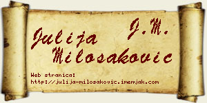 Julija Milošaković vizit kartica
